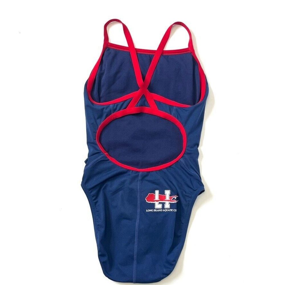 Speedo Endurance+ Flyback Training Swimsuit Women's Size 28 Blue LI Aquatic Club - Picture 4 of 7